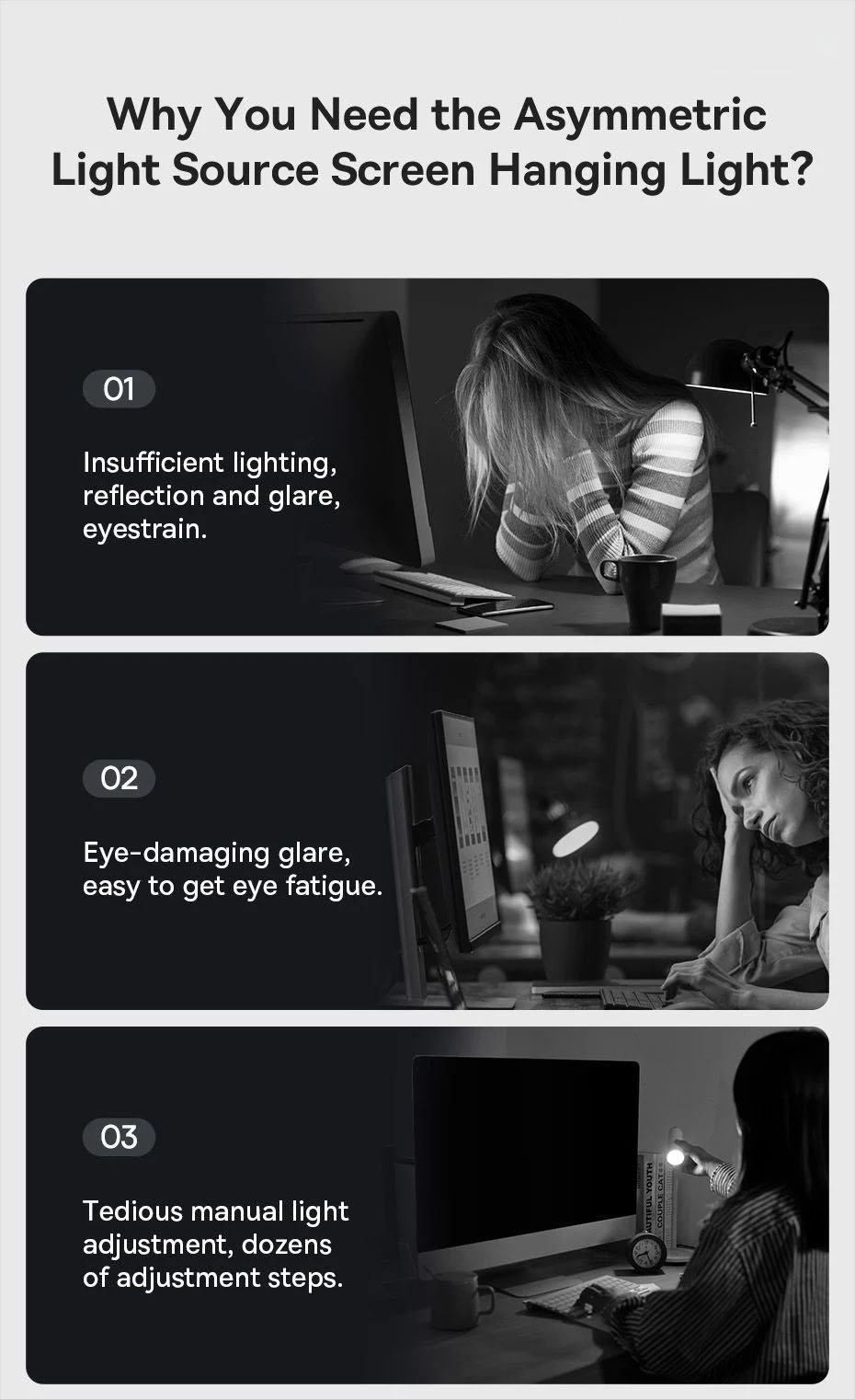 Đèn treo màn hình Baseus Chống Chói Bảo Vệ Mắt i-Work2 Series Screen Hanging Light
