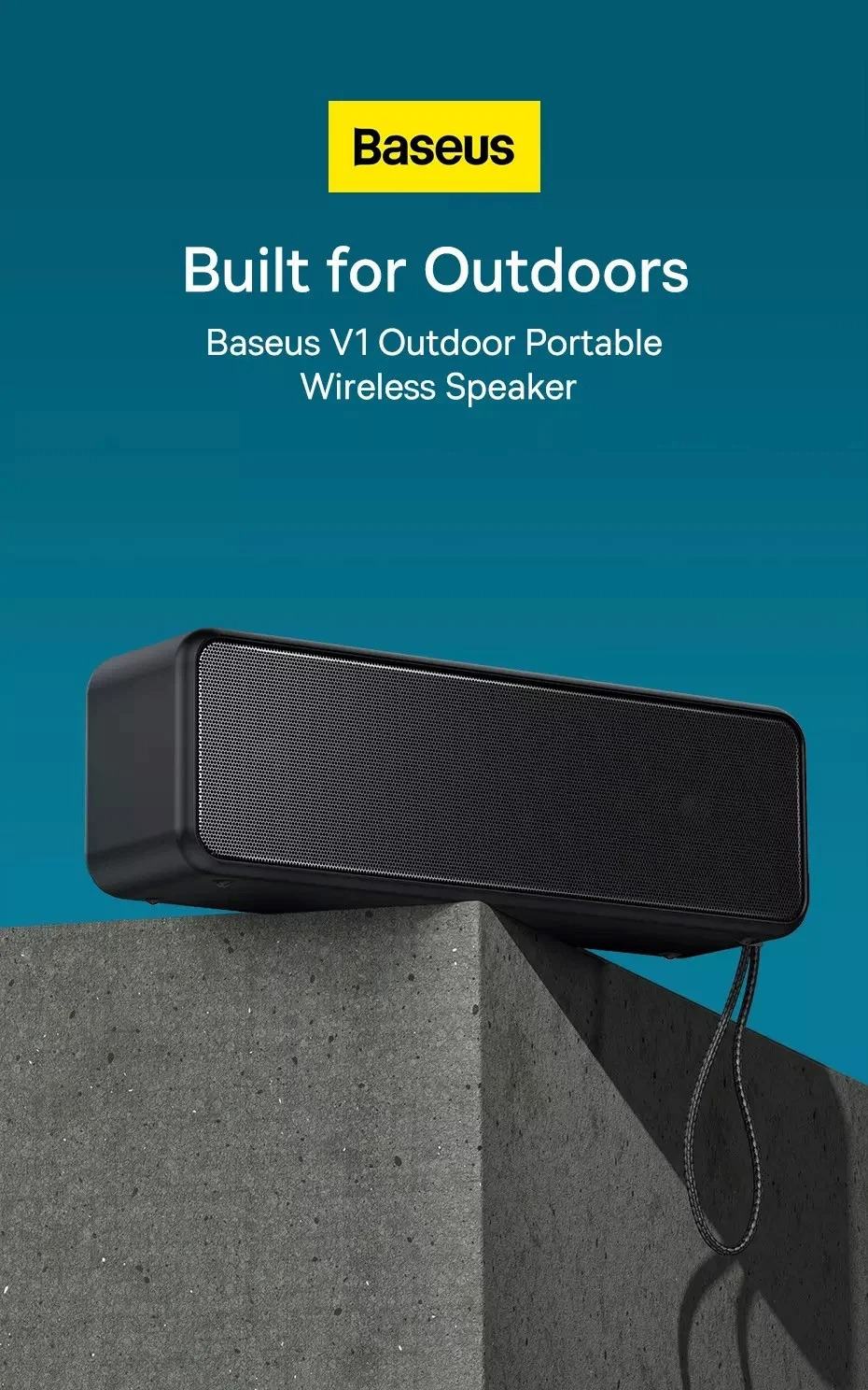 Loa Bluetooth Di Động, Chống Nước Baseus V1 Outdoor Waterproof Portable 