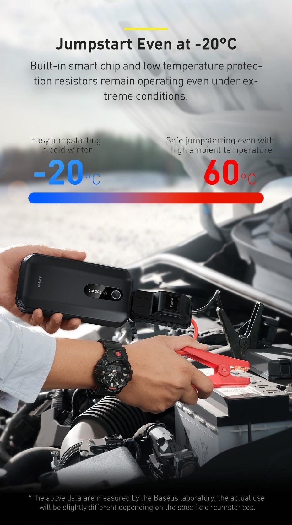 Bộ Kích Nguồn Baseus Super Energy Air Car Jump Starter ( 10000mAh, Peakcurrent 1000A）