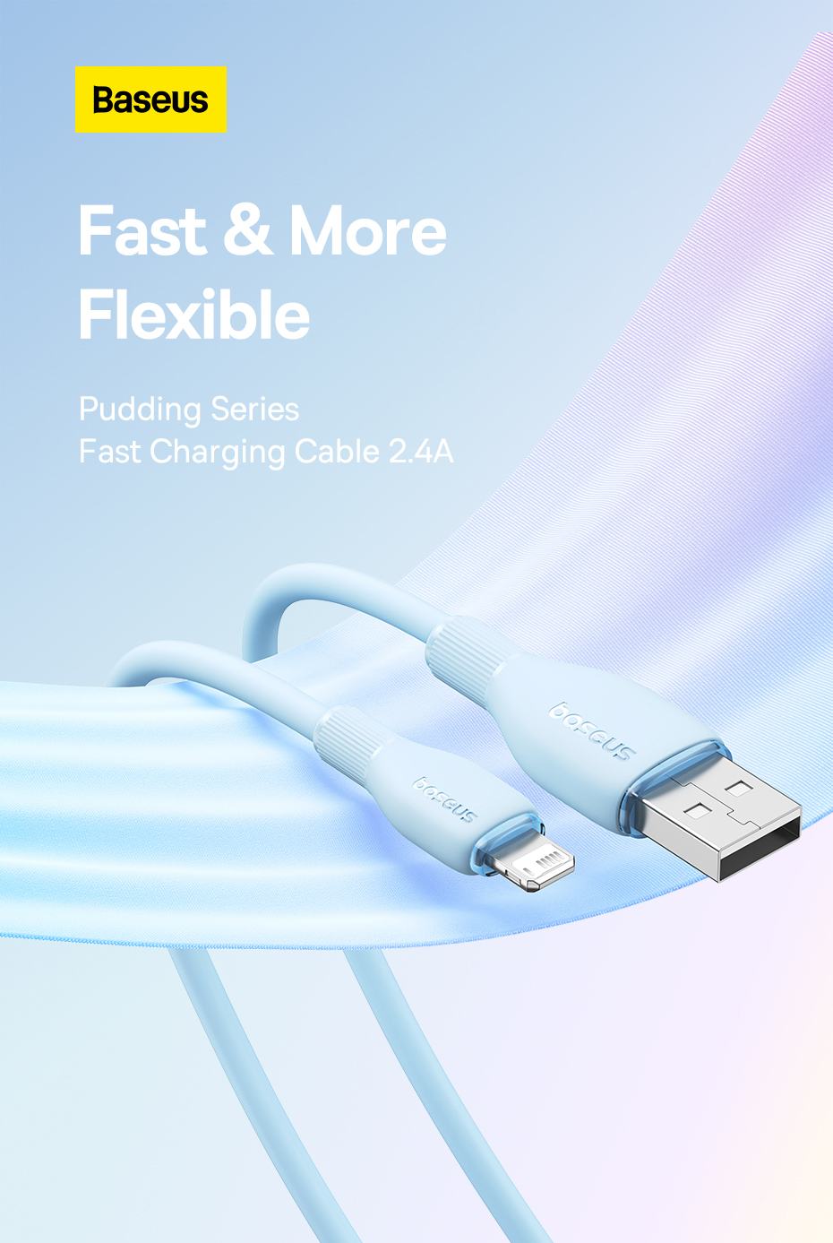 Cáp Sạc Nhanh Cho iPhone iPad Baseus Pudding Series USB to Lightning 2.4A ( Fast Charging Data Cable 120cm) (20)