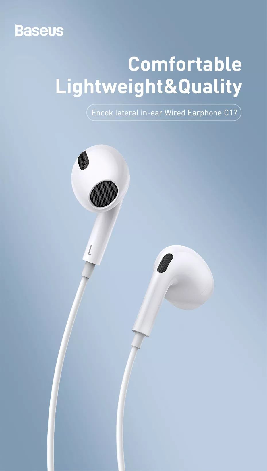 Tai Nghe Type-C Baseus Encok lateral in-ear Wired Earphone C17 Cho Smartphone & iPad Pro (10)