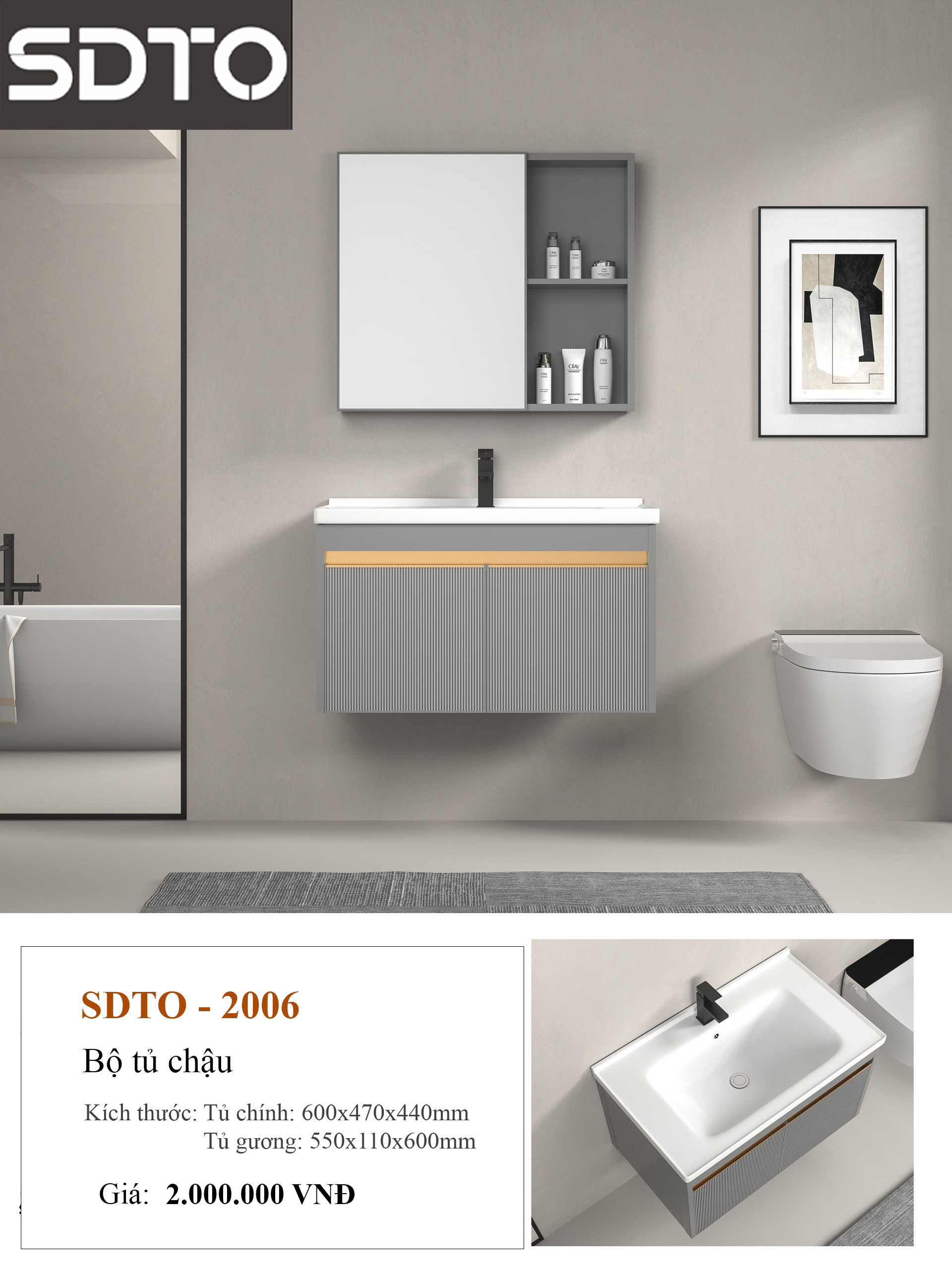 Tủ chậu lavabo sdto 2006